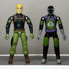 Lot of 2 GI Joe-style Action Figures - Red Laser 2017 Hawk and 2017 de Aço Virus