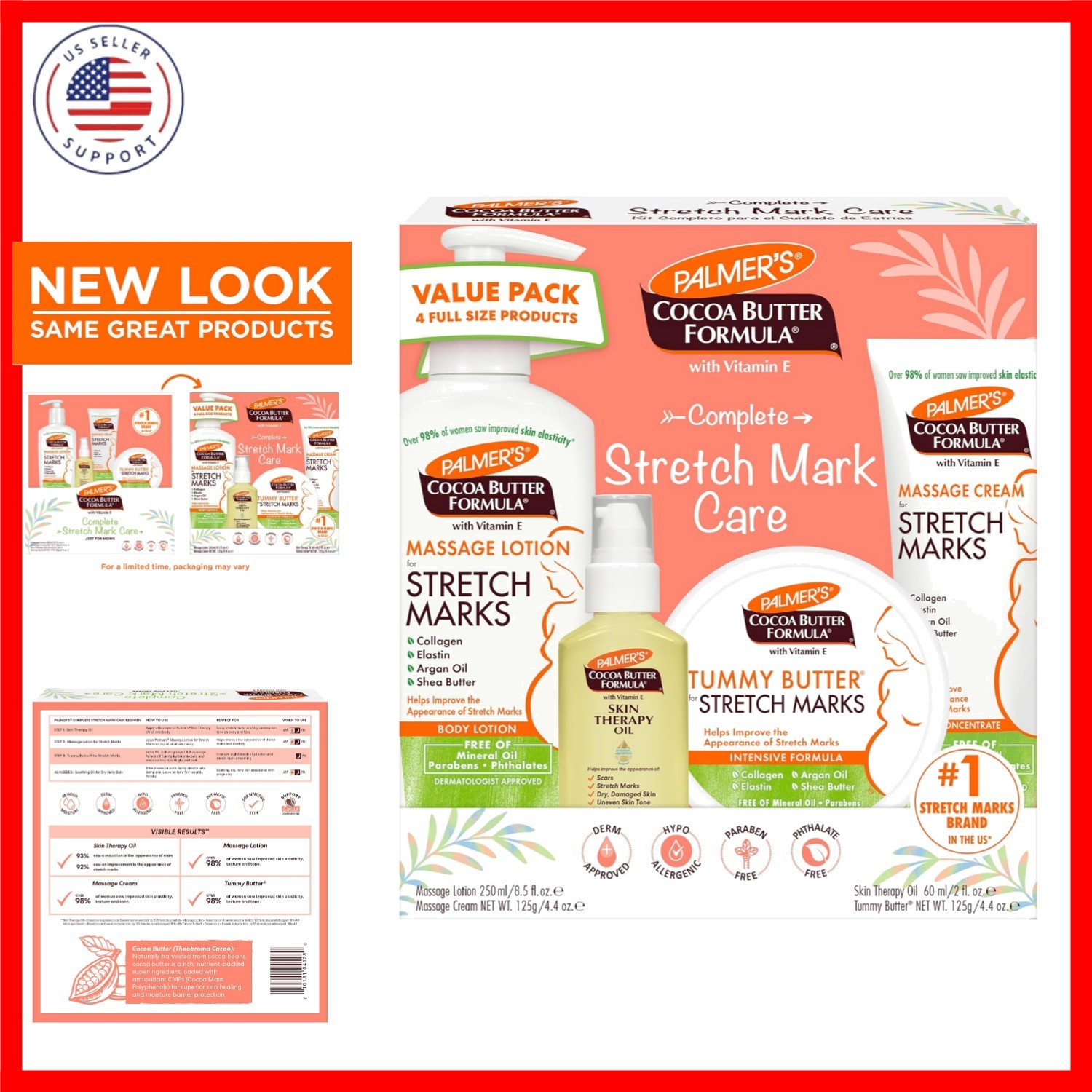 Cocoa Butter Formula Pregnancy Skin Care Kit for Stretch Mar