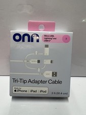 Onn Tri-Tip Adapter Cable For iPhone 