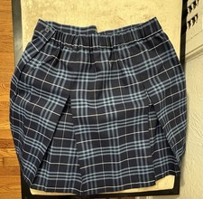 No.099 FlynnO'Hara school Uniforms Blue Plaid Pleated Uniform Skirt Size 10
