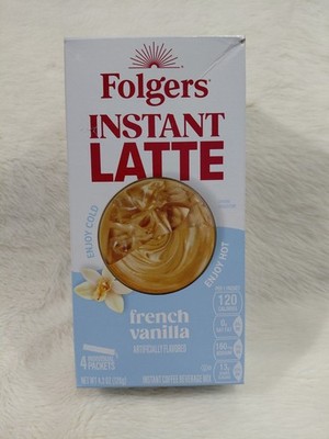 Folgers French Vanilla Flavored Instant Latte 4pk