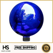 Blue Glass Gazing Globe Ball Garden and Lawn Decoration 10 In Festive Yard Decor