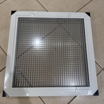 Aluminum Eggcrate Return Air Filter Grille Fits 18x18 Duct Opening Rust Proof