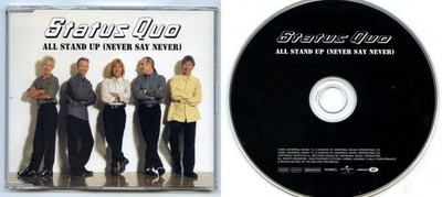 CD Single Status Quo  All Stand Up Never Say Never Excellent Condition 0194872