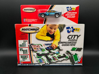 Matchbox City Puzzle Playset With Exclusive Police Car Box Playset (2002)