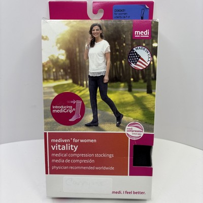 Medi   Mediven Women    Vitality   Compression Stockings   Black   15-20mmHG USA
