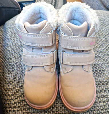 Graceland Mädchen Winter Stiefeletten Beige/Rosa EU 24 Klett gefüttert