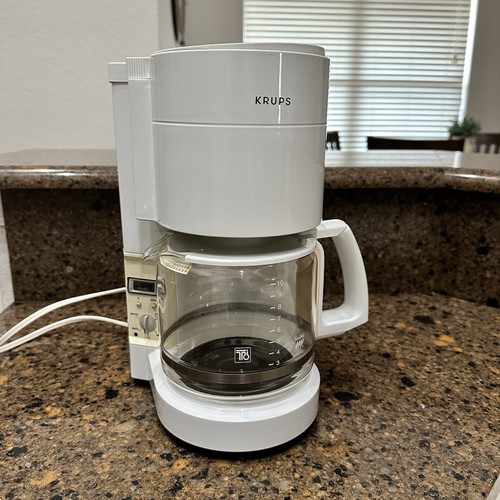 Vintage Krups ProCafe Type 212 10 Cup Coffee Maker Programmable White Works