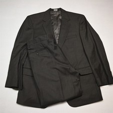 Jos A Bank 43R 36x30 Olive Green Windowpane 100 Wool Gordon Mens Suit