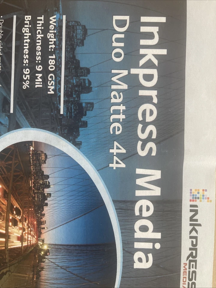 Inkpress Media Paper Duo Matte 44 180 GSM 50 Sheets - Image 3 of 4