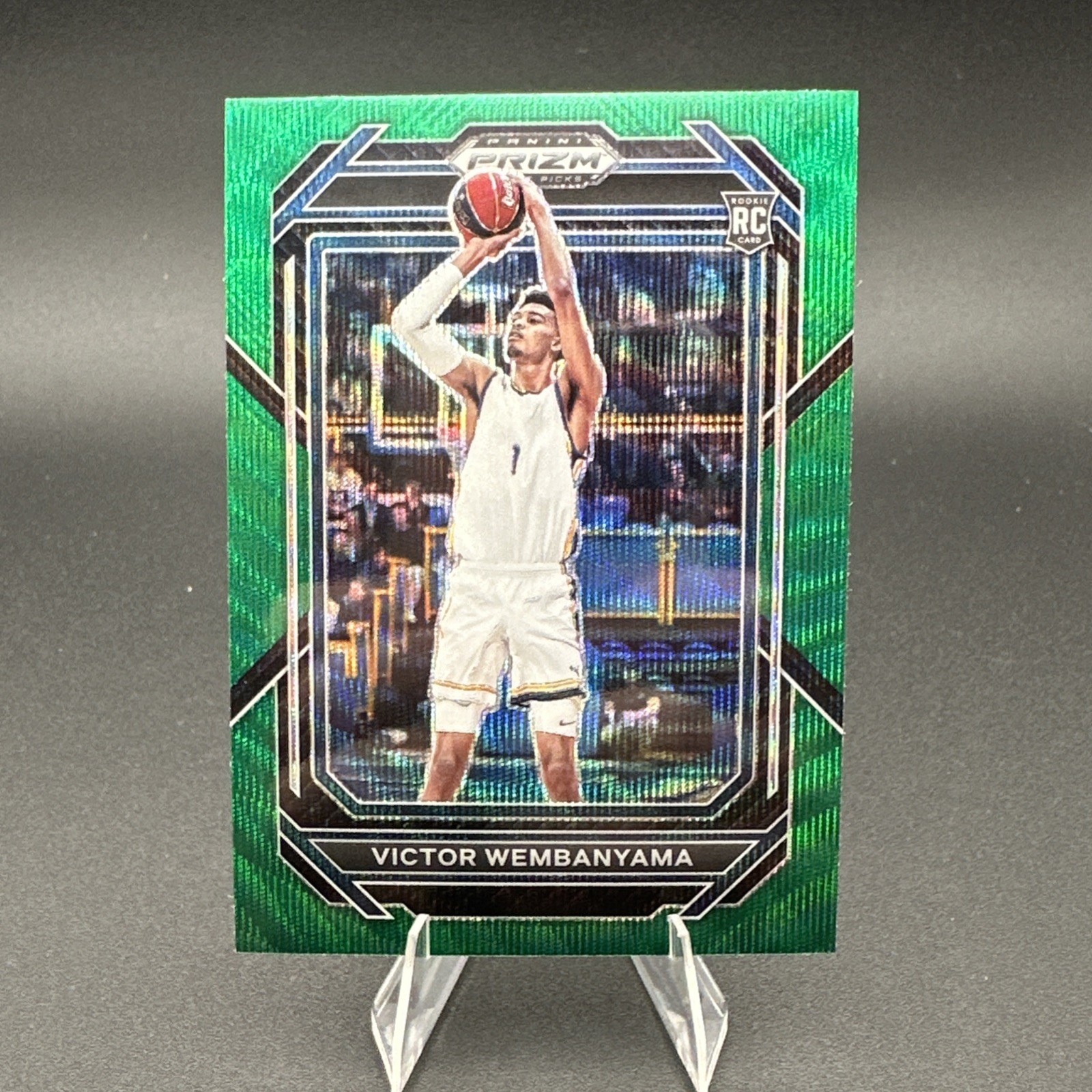 2023 Panini Prizm Draft Picks Victor Wembanyama #2 RC Rookie Green Wave Prizm