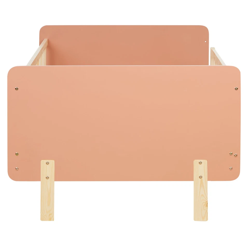 Cadre de lit enfant 90x200 en bois rouge lit bébé sommier à lattes Homestyle4u - Photo 4/4