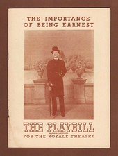 John Gielgud "IMPORTANCE OF BEING EARNEST" Oscar Wilde 1947 Opening Playbill