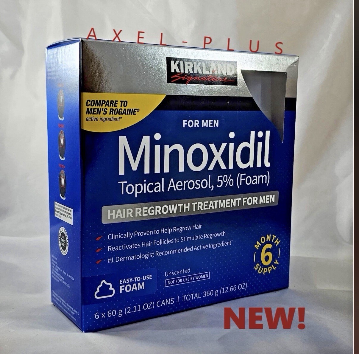 KirklandSignature5%MinoxidilFoamMen'sHairGrowth6x2.11cans01/27