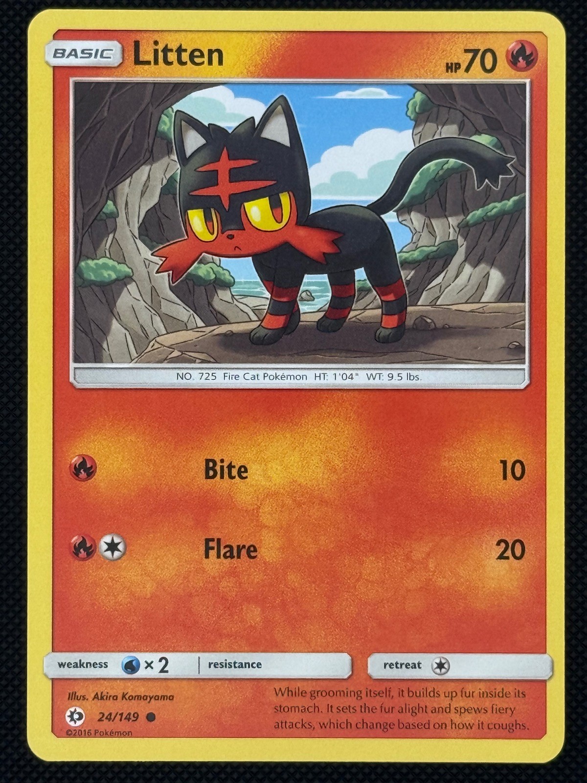 Litten 24/149 Common SM Base Set Near Mint