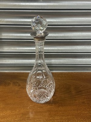 Große Vintage Portweinkaraffe, englisch, geschliffenes Glas, Wein, Spirituosengefäß, um 1920