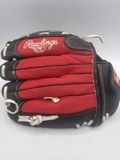 Rawlings Youth Players EBBH5 Series Beginners Baseball Glove 8.5 RHT Red Black