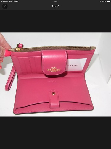 Coach | Bags | Coach Tech Phone Wallet In Colorblock Signature Canvas Light Khaki Faded Blush