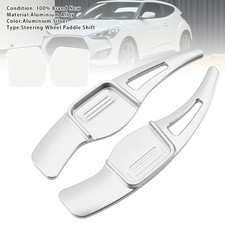 Steering Wheel Paddle Shifter For Hyundai Veloster 12-18 Aluminium Silver