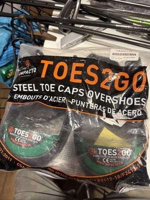 Impacto Toes2Go Protective Steel Toe Caps Overshoes Covers Size Large Green