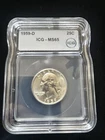 1959 D Washington Quarter Dollar ICG MS65