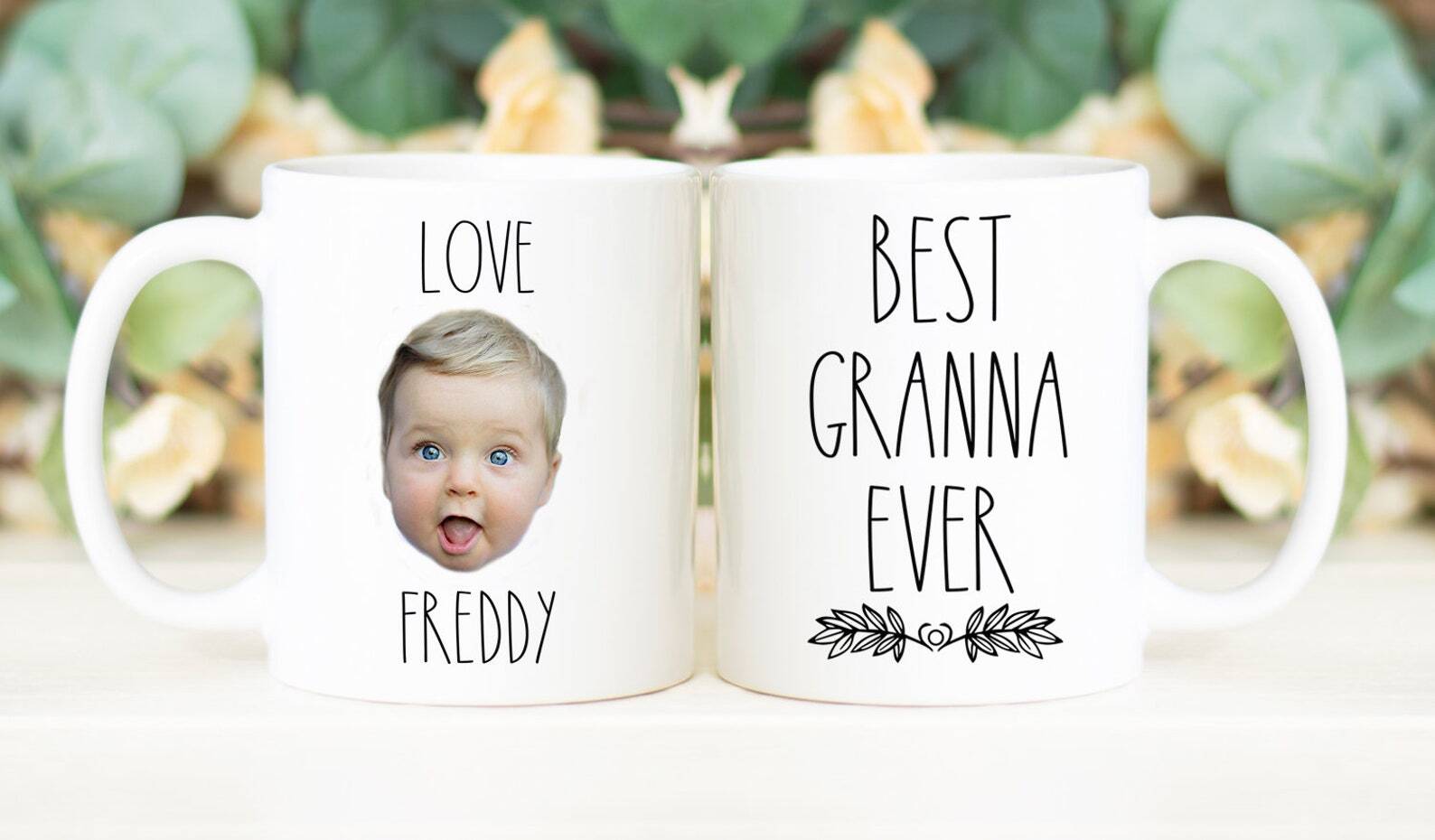 Best Granna Ever Mug Custom Face Mug Personalized With Photo Of Baby