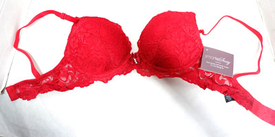 Smart & Sexy Red Lacy Push Up Bra 32A NWT