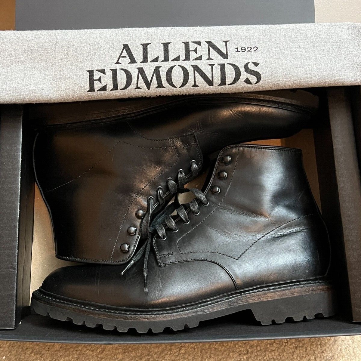 Allen Edmonds Higgins Mill Weatherproof Boot Mens 1… Gem