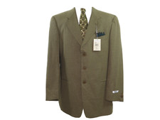 Mani Giorgio Armani Mens Wool Silk Checks Blazer Jacket Sport Coat 44 L NWT NEW