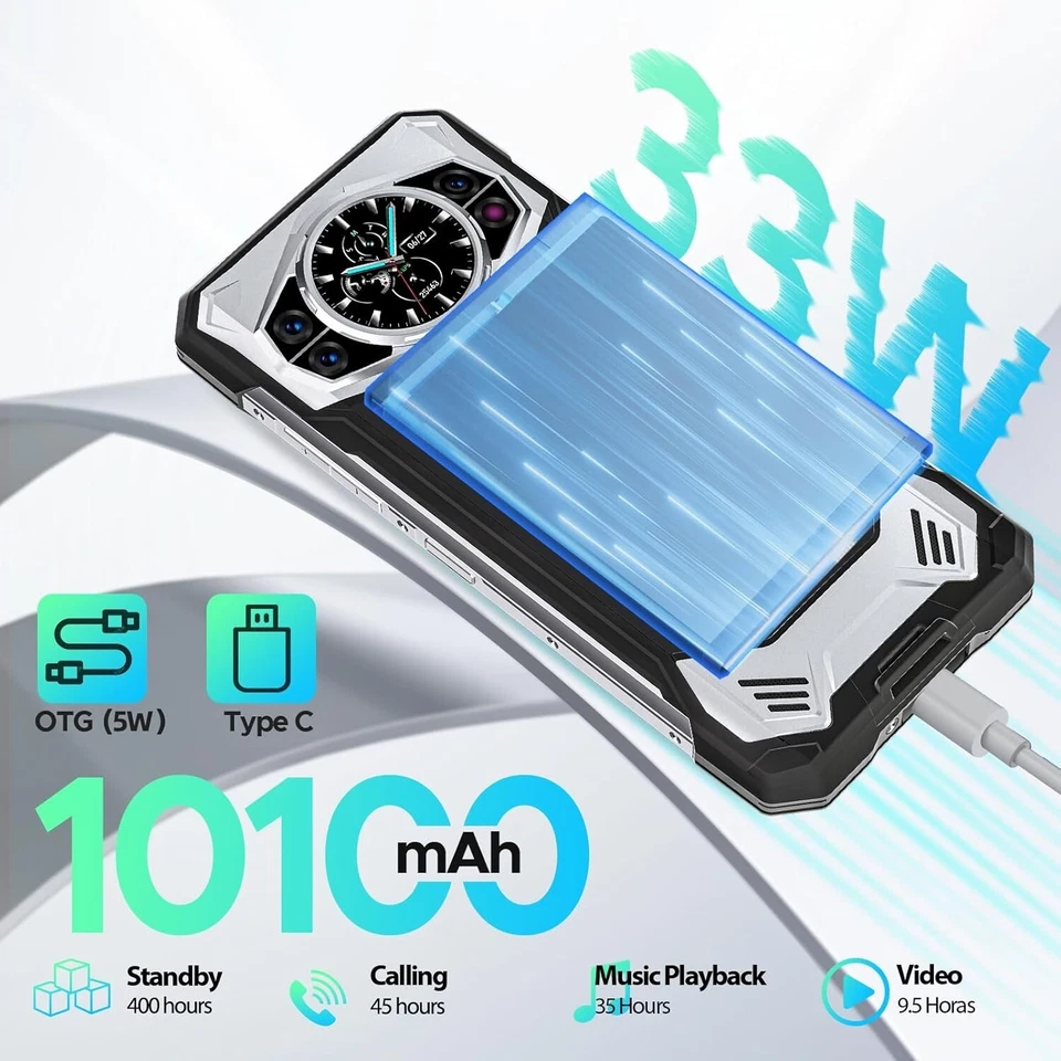 DOOGEE S200 Rugged Smartphone 5G, 10100mAh 32GB+256GB Android 14 Rugged Unlocked - Image 4 of 4