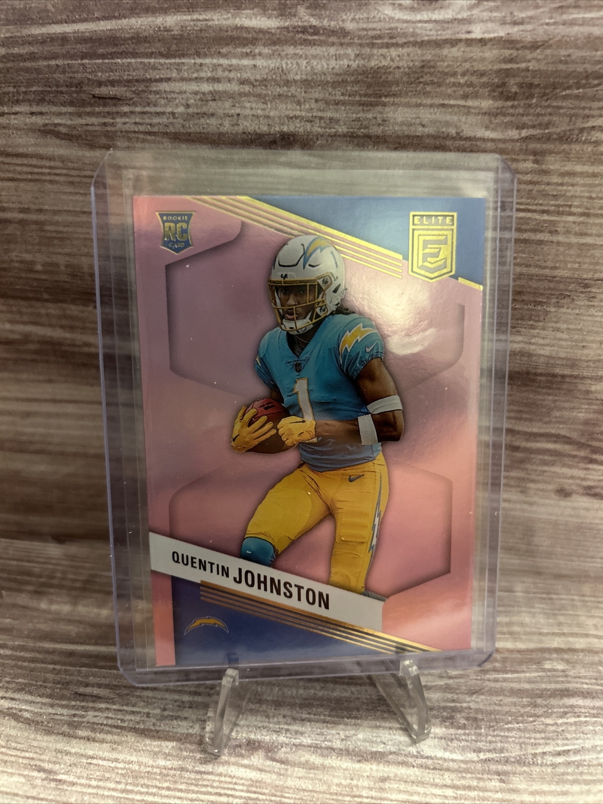 2023 Panini Donruss Elite Quentin Johnston Pink Rookie RC #176 Chargers