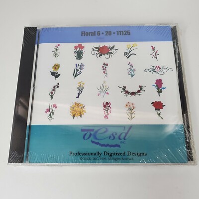 OESD Embroidery Designs CD Floral 6 11125 PES SEW OEF OFM EXP Simon Jr Vintage
