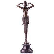 Bronze Vinatge Statue art  Deco  D.H Chiparus Figure Female Dancer