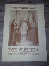 Playbill Cort Theatre production The Winter's tale Claudette Colbert on back Z52