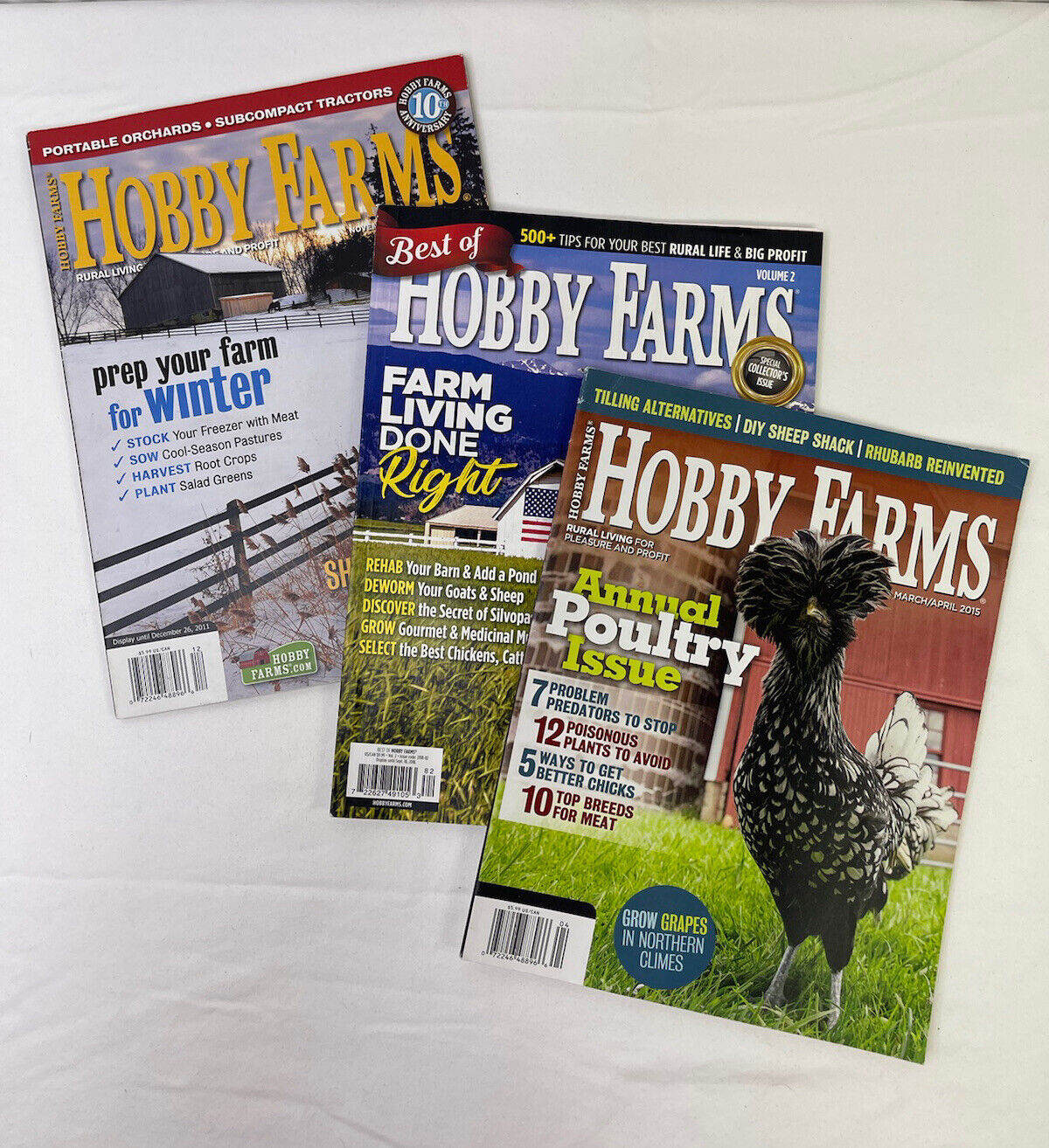 Hobby Farm Magazines Lot Of 3 2011 2015 2018 Issues Off Grid Livestock  Gardening | eBay