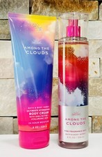 Bath Body Works AMONG THE CLOUDS Body Cream Mist Spray 8 oz 2pc Set