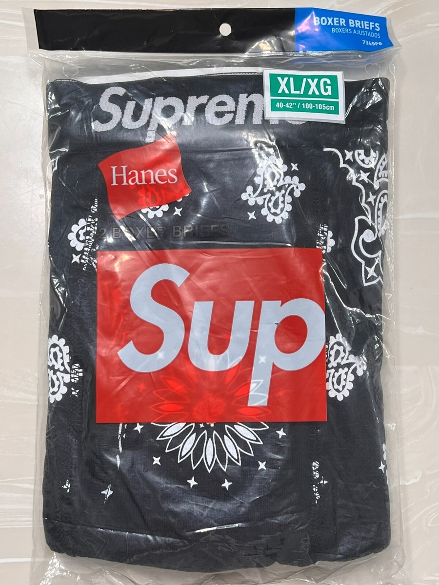 NEW SUPREME x Hanes Bandana Boxer Briefs (2 Pack) Paisley