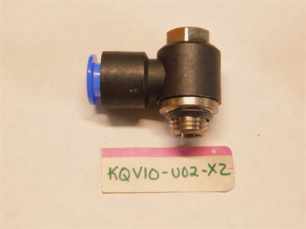 2 SMC KQV10-U02-X2 KQ (UNI) One Touch 45° Male Elbow 10mm Tube to R 1/4" Port