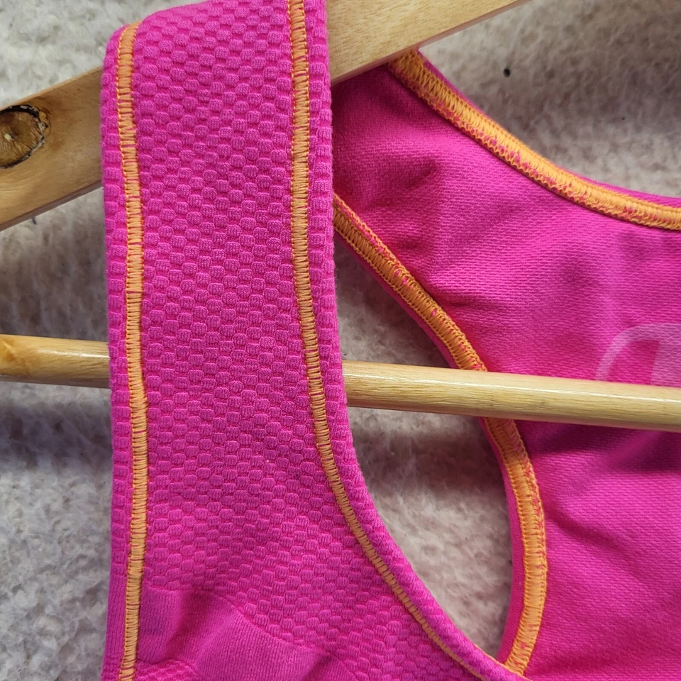 Sujetador deportivo Champion para mujer rosa medio entrenamiento ropa deportiva espalda deportiva correr Foto 2 de 4