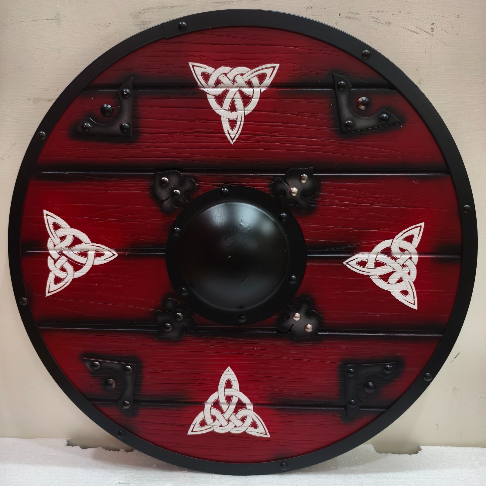 Escudo redondo medieval, regalo vikingo tallado, decoración de pared, escudo cosplay, cumpleaños