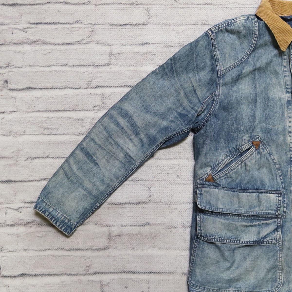 Vintage Polo Country Ralph Lauren Plaid Lined Denim Hunting Jacket