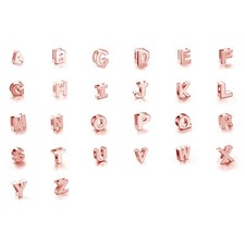 Rose Gold Plated Sterling Silver Base Custom Letter Name Alphabet Charms