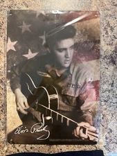 Vintage Elvis Presley Metal Sign 50s Rock & Roll Poster Tin Sign Decor 12x8