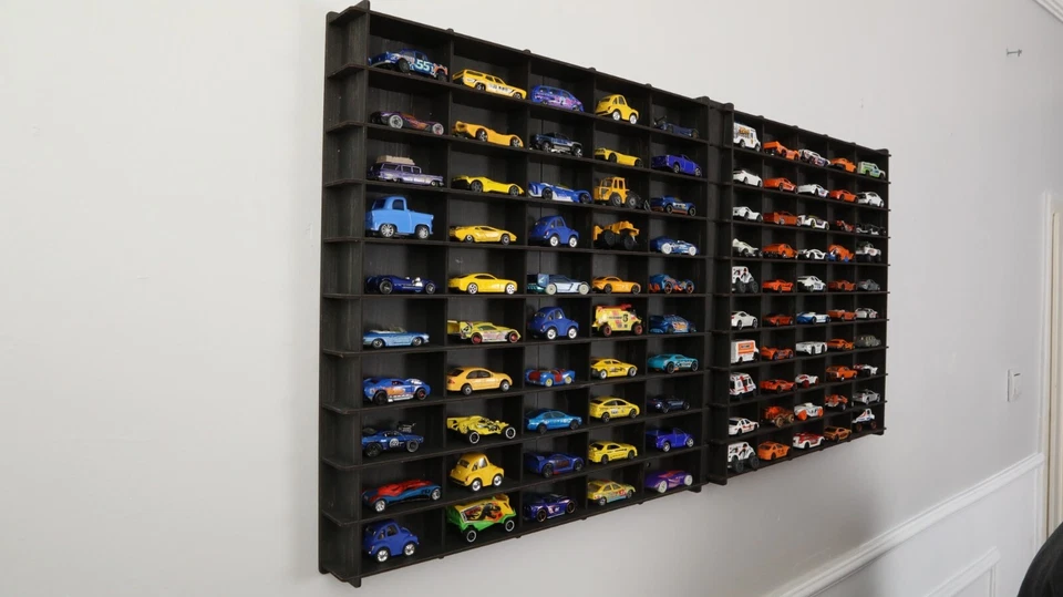 1:64Toy Car Wall Shelf, Hotwheels, Matchbox Compatible Display Case for 100 Cars - Image 4 of 4