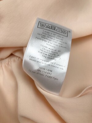 その他 m Sezane These fluid Blouse Nude Pink Top lace front oversize size