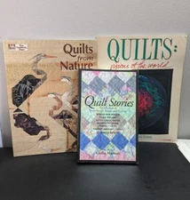 Quilts Vision Of The World , Quilts From Nature , Quilt Stories , Lot Of 3 Books