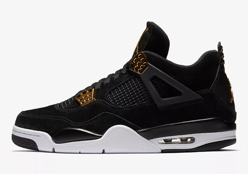 Air jordan 4 on sale retro black metallic gold