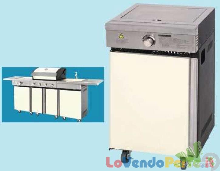 FORNELLO LATERALE PER BARBEQUE BARBECUE LUXURY VAN 52x60xH90 SU CARRELLO