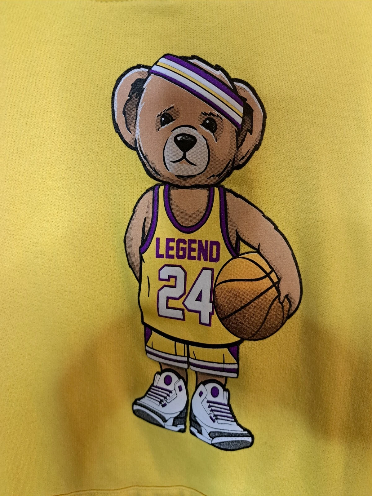 VETEMENTS Felpa con cappuccio gialla Bailey Abbigliamento Legend con orso da basket