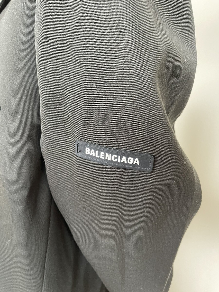 ✨美品✨ BALENCIAGA レザー✖️ウール スタジャン ブラック XL ✨美品✨ BALENCIAGA レザー✖️ウール スタジャン ブラック XL